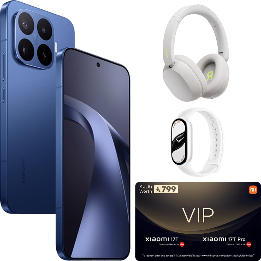 Xiaomi 17T Pro Dual SIM+eSIM 5G Deep Blue 12GB RAM 512GB with FREE Gifts (Xiaomi Smart Band 10 Ceramic Edition + Redmi Headphones Neo + Virtual VIP Service Card) - Global Version