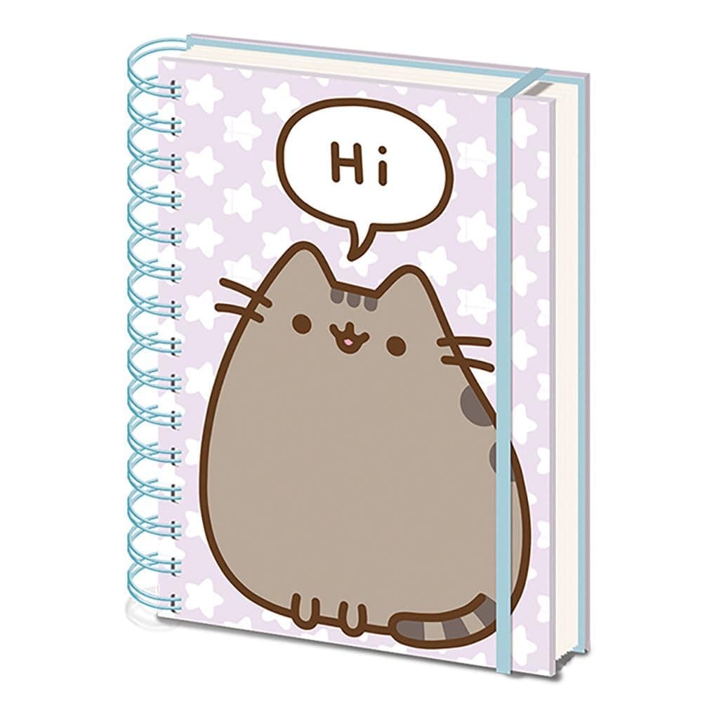Pyramid International | Pusheen | A5 | Notebook | Purple | Hi & Bye | Lined | Present | Birthday | Christmas | Kids | Adult