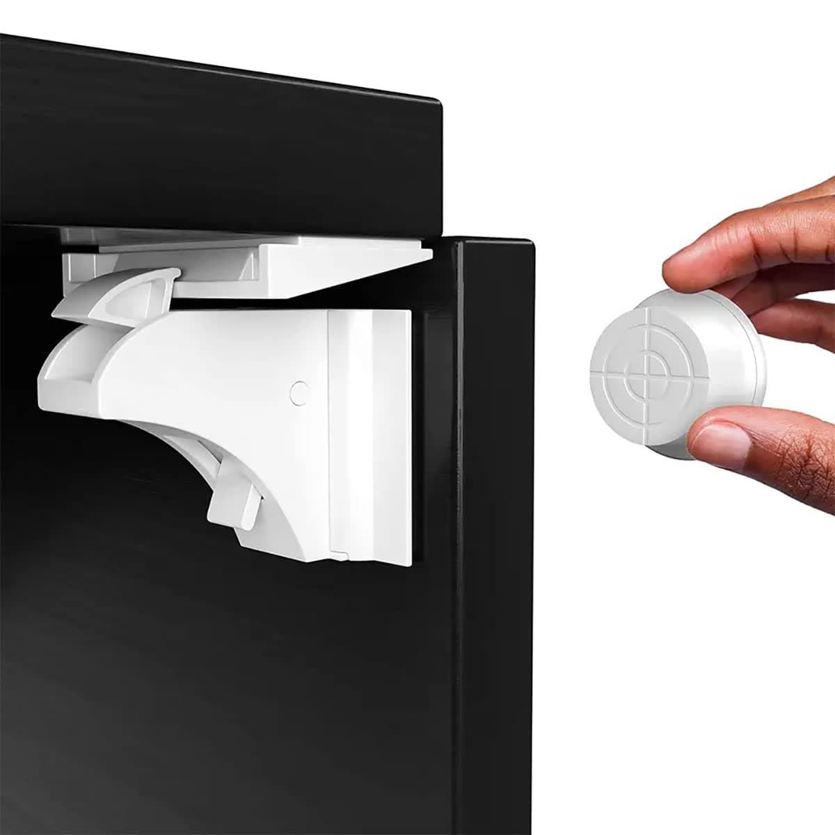 ToolHouse Childproof Magnetic Locks, Multifunctional Child Safety Magnetic Locks, Baby Drawer Safety Locks for Drawers and Cupboards, No Tools or Screws Required (4 Locks + 1 Key)