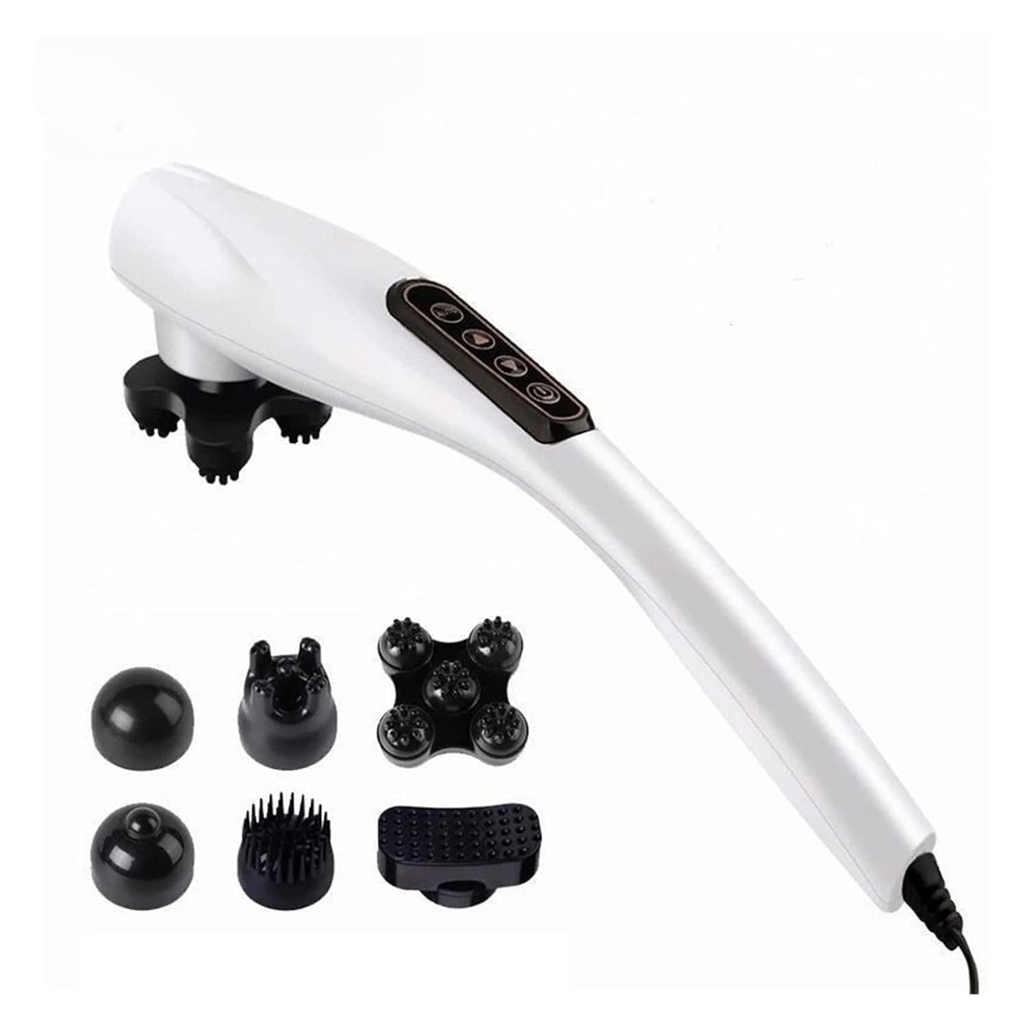 WELTS Electric Massager Hammer Full Body Relaxation Massage Roller Back Neck Leg Feet Pain Relief 6 Massage Heads (Color : K, Size : One Size)