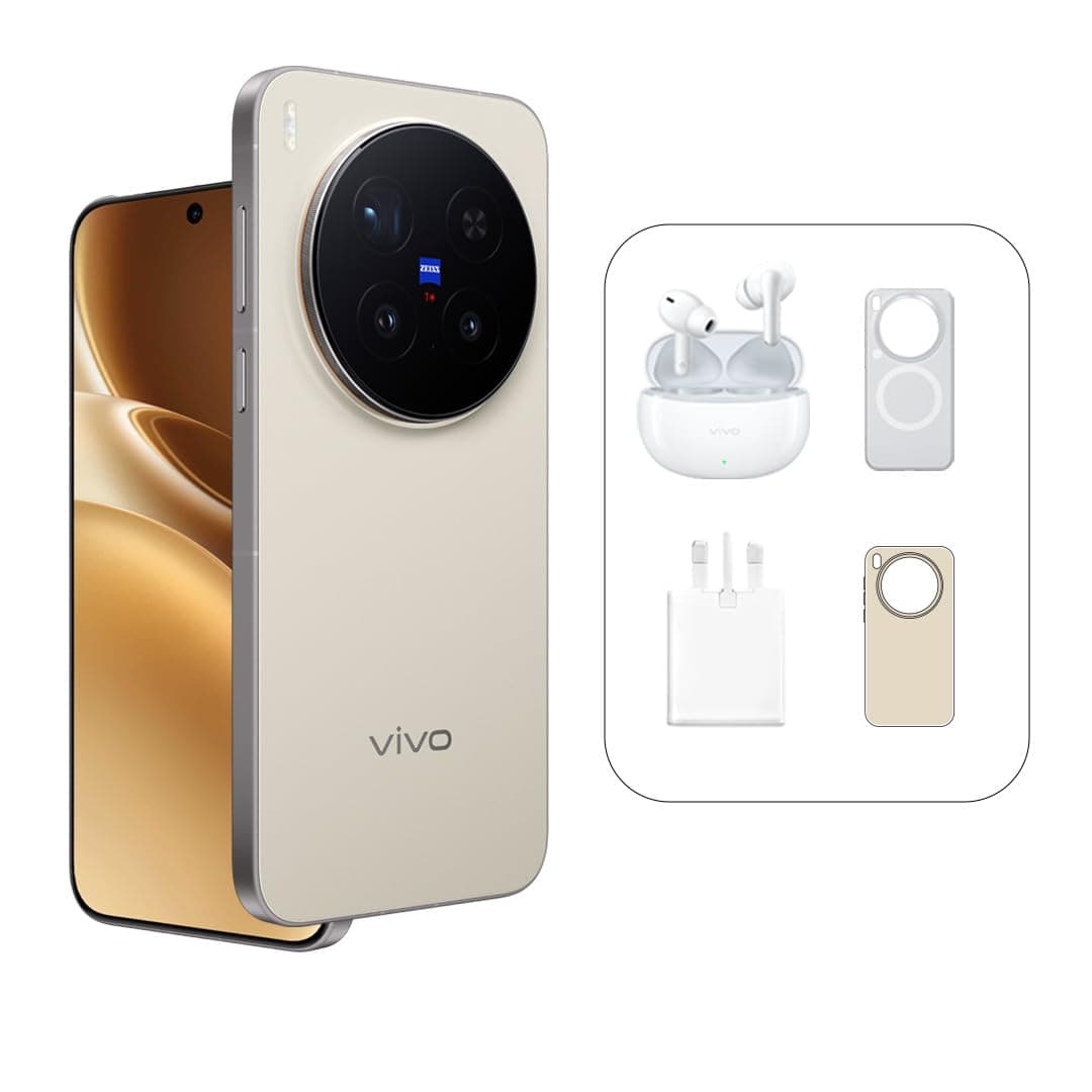 vivo X300 Pro 5G (Dune Brown, 16GB 512GB) | AMOLED 120Hz | 200MP ZEISS Camera | MediaTek Dimensity 9500 | IP69 | 24M Warranty, 12M Screen Replacement – Middle East Version