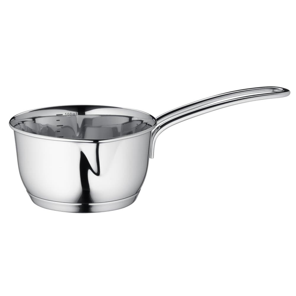 Küchenprofi Saucepan Stainless Steel Butter pan Induction Milk pan with spout with Practical Measuring Scale Saucepan Suitable for All Types of stoves, 12 cm, 500 ml
