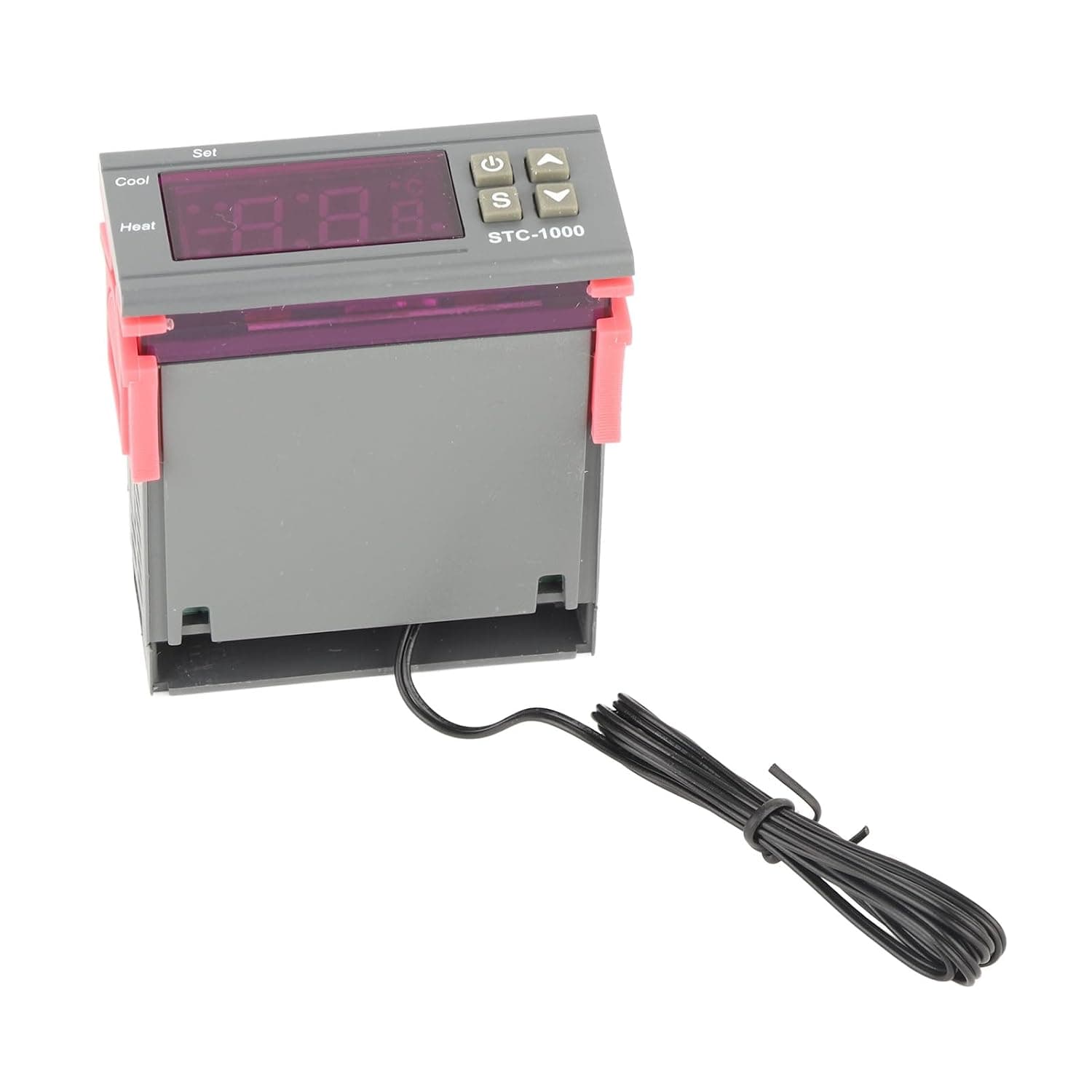 STC-1000 Digital Temperature Controller, Heating and Cooling Thermostat Sensor, Accuracy ±1 ℃, ABS Housing, Audible Visual Alarm, Relay Output