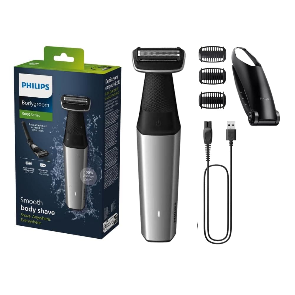 فيليبس بودي جروم سيريز 5000، ملحق خلفي، مقاوم للاستحمام، اسد، وقت تشغيل 60 دقيقة، BG5021/15