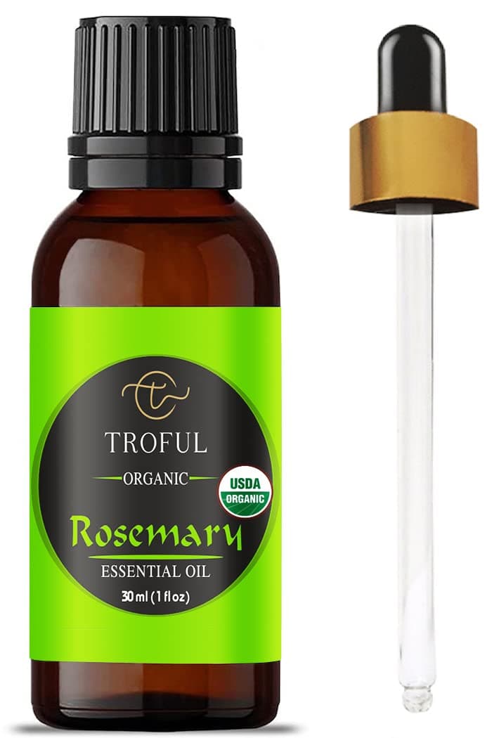 Organic Rosemary Essential Oil -100% Pure Natural USDA Organic Essential Oil for Aromatherapy, Diffusers, DIY, Skin, Hair, Body Care - 30 ML