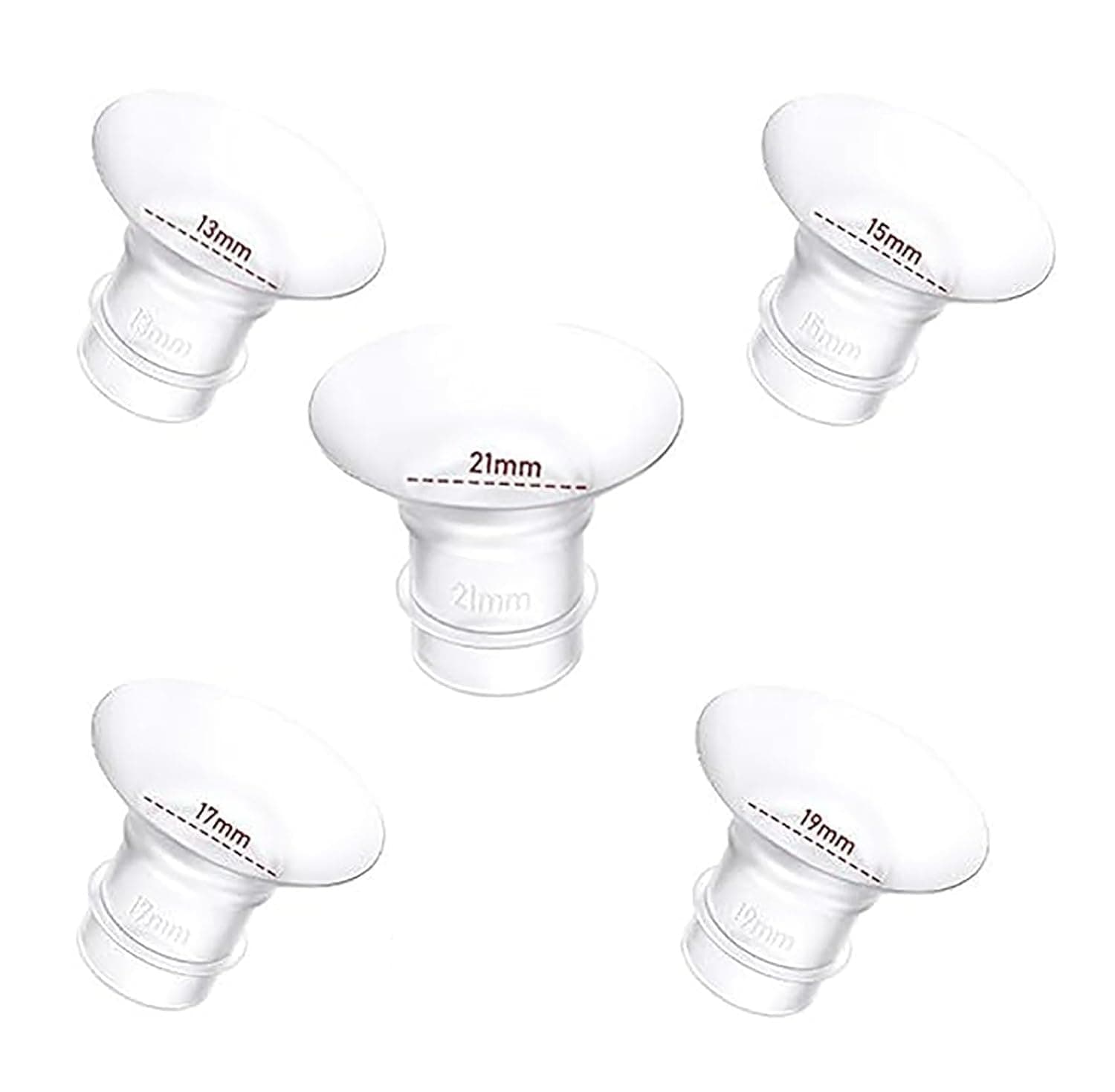 ToolHouse Wearable Breast Pump Accessories, 13/15/17/19/21mmmm Wearable Breast Pump Parts Replacement, 5PCS