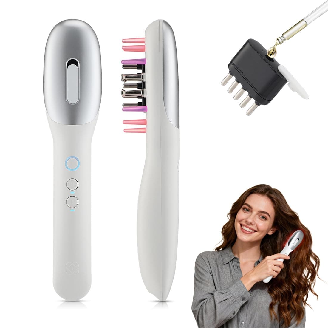 Electric Scalp Massage Brush, Electric Head Massager with Liquid Cabin, 3 Modes Head Massage Brush, Electric for Head Relaxation and Scalp Care