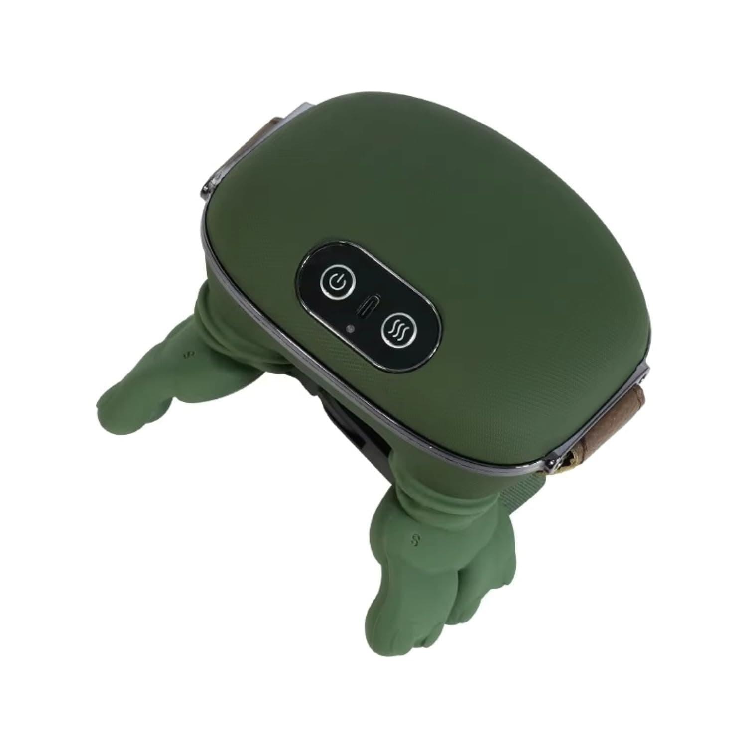 Bionic Finger Heated Massage Device, Electric Deep Tissue siaasoo Massager for Neck and Shoulder Pain Relief, Green Ergonomic Design with Multiple Massage Nodes