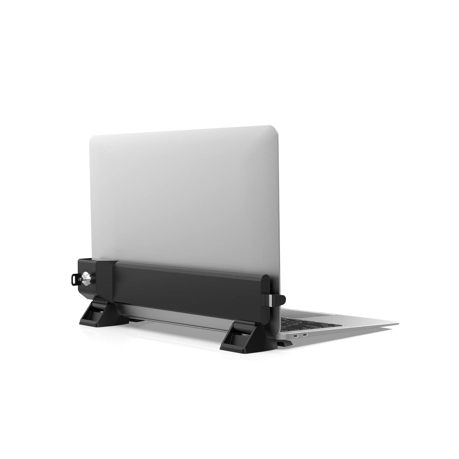 Folding Laptop Mount – CTA Locking and Folding Security Laptop Desk Mount That Secures Laptops with Cable & Key Lock Mechanism - Black (LT-LFSDM)