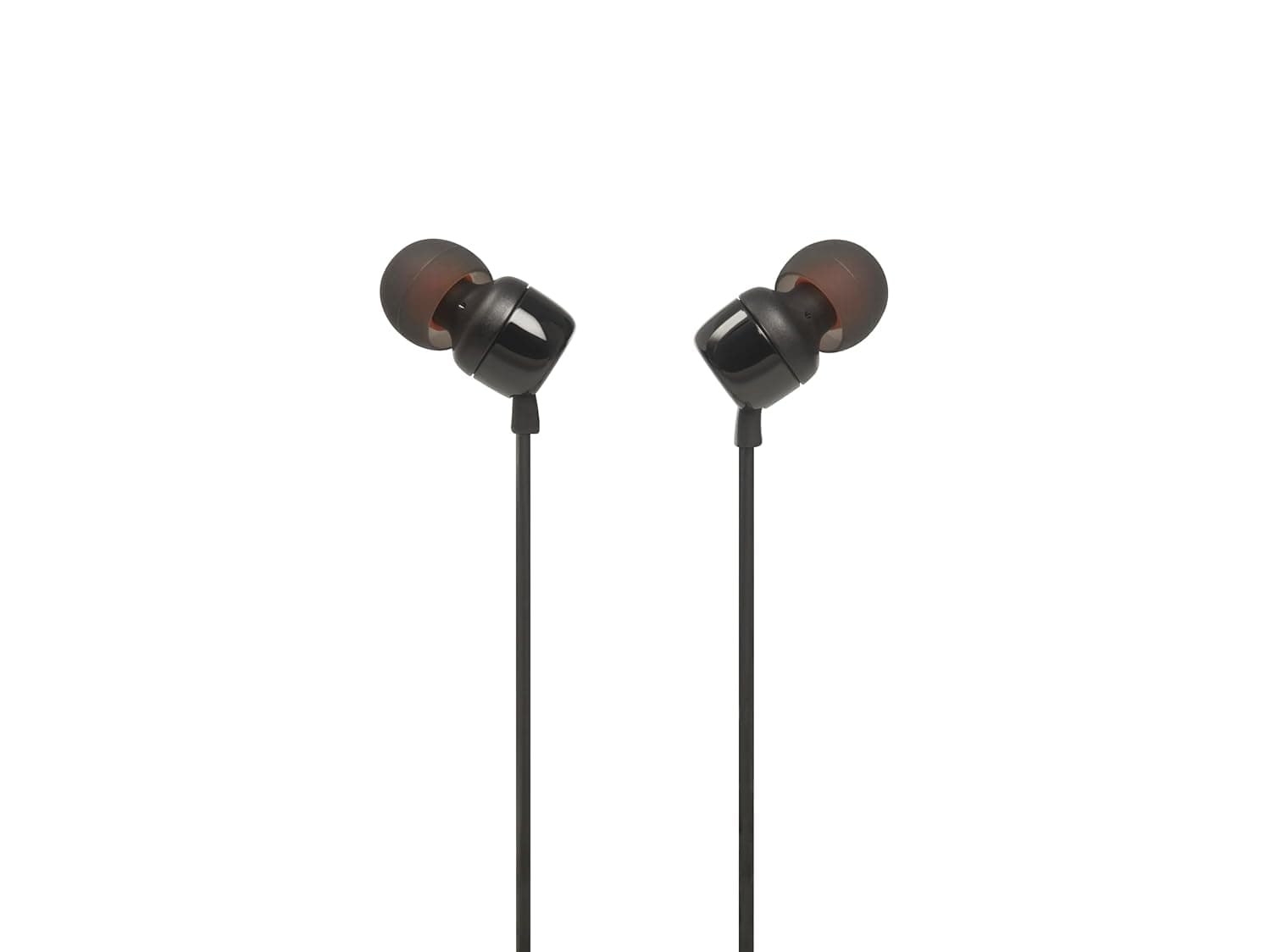 Jbl Tune 110 Wired In-Ear Headphones, Deep And Powerful Pure Bass Sound, 1-Button Remote/Mic, Tangle-Free Flat Cable, Ultra Comfortable Fit - Black, Jblt110Blk