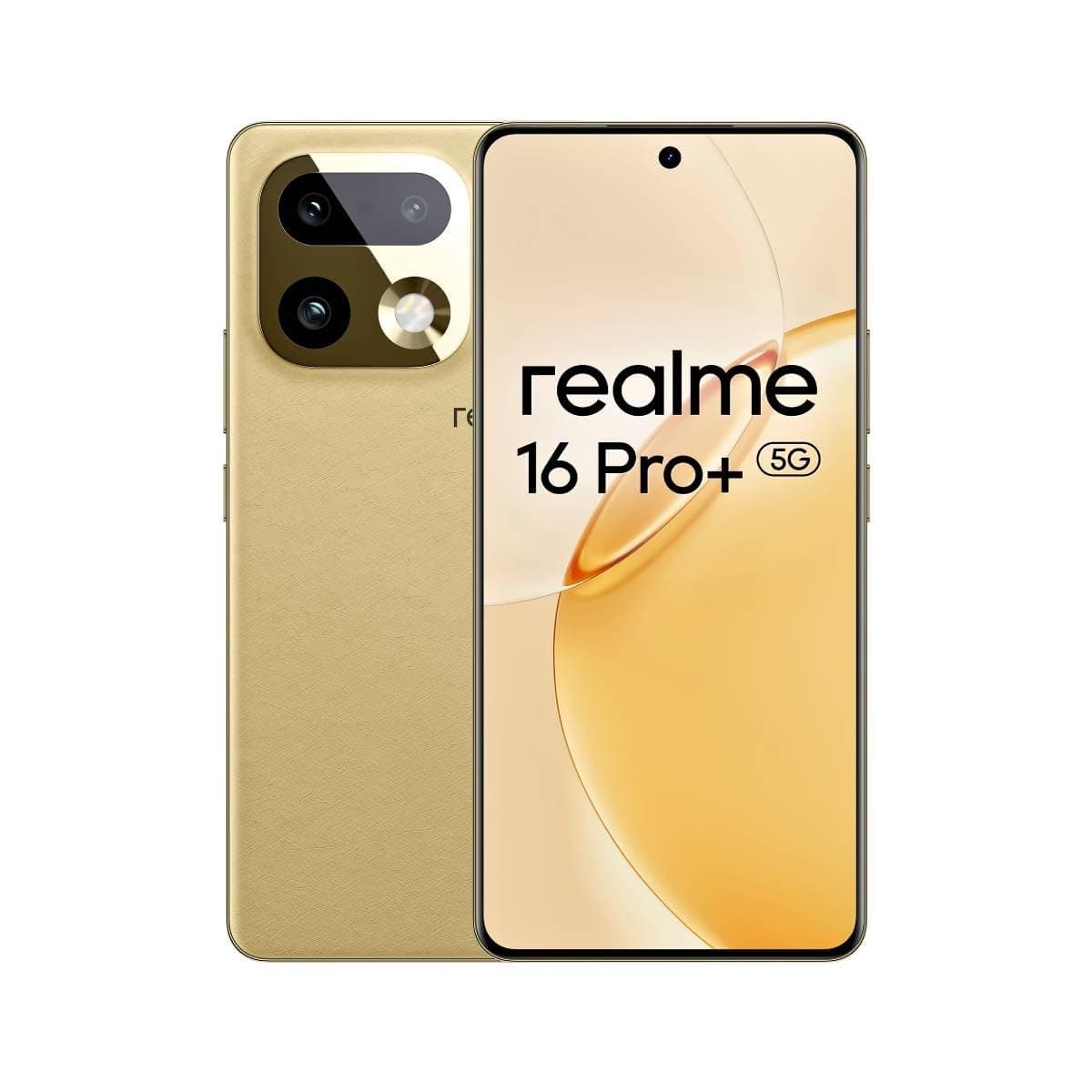 Realme 16 Pro+ Dual-SIM 512GB ROM + 12GB RAM (GSM Only | No CDMA) Factory Unlocked 5G Smartphone (Gold) - International Version