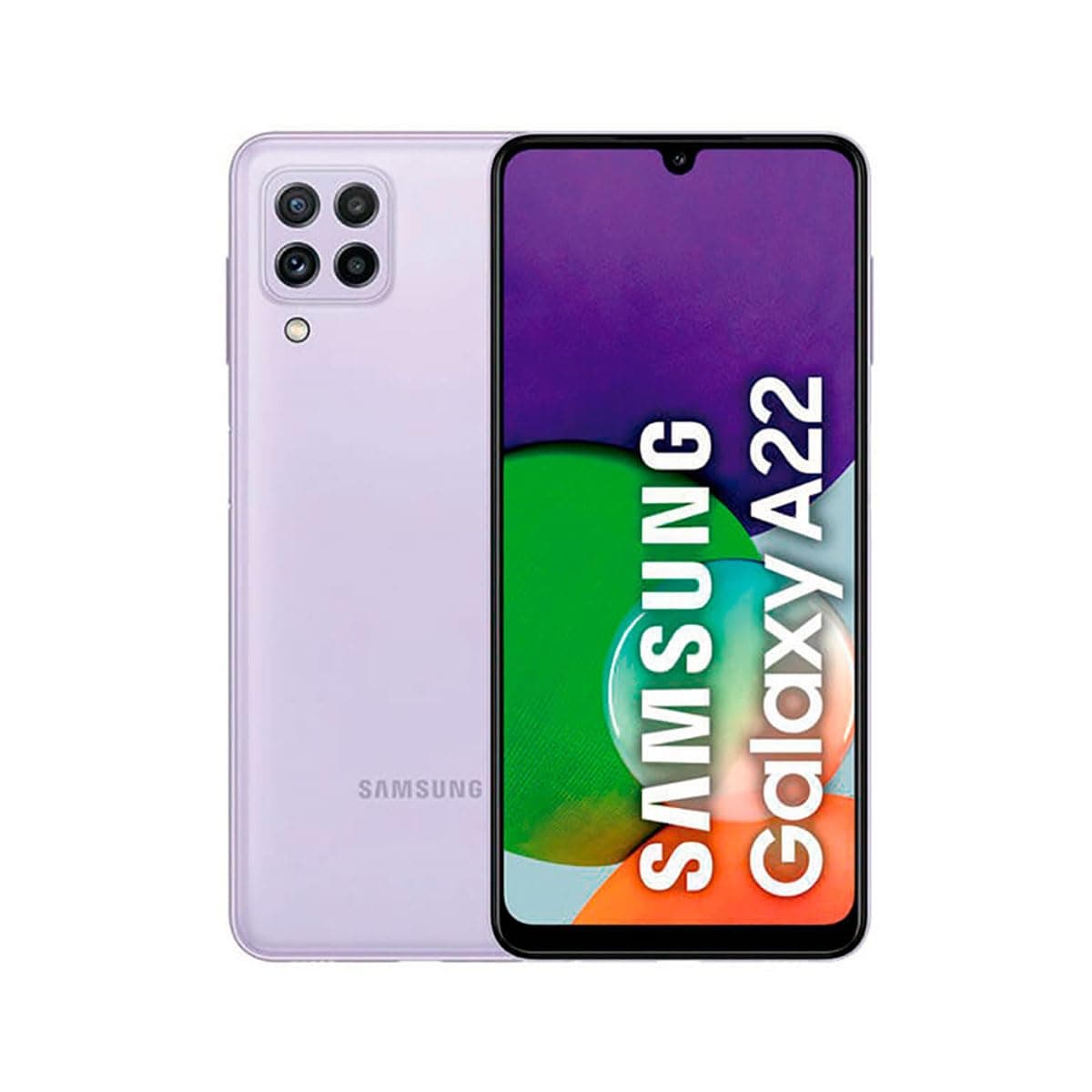 Samsung Galaxy A22 (4G) Dual-SIM 64GB ROM + 4GB RAM (GSM Only | No CDMA) Factory Unlocked 4G Smart Phone (VIOLET) - International Version