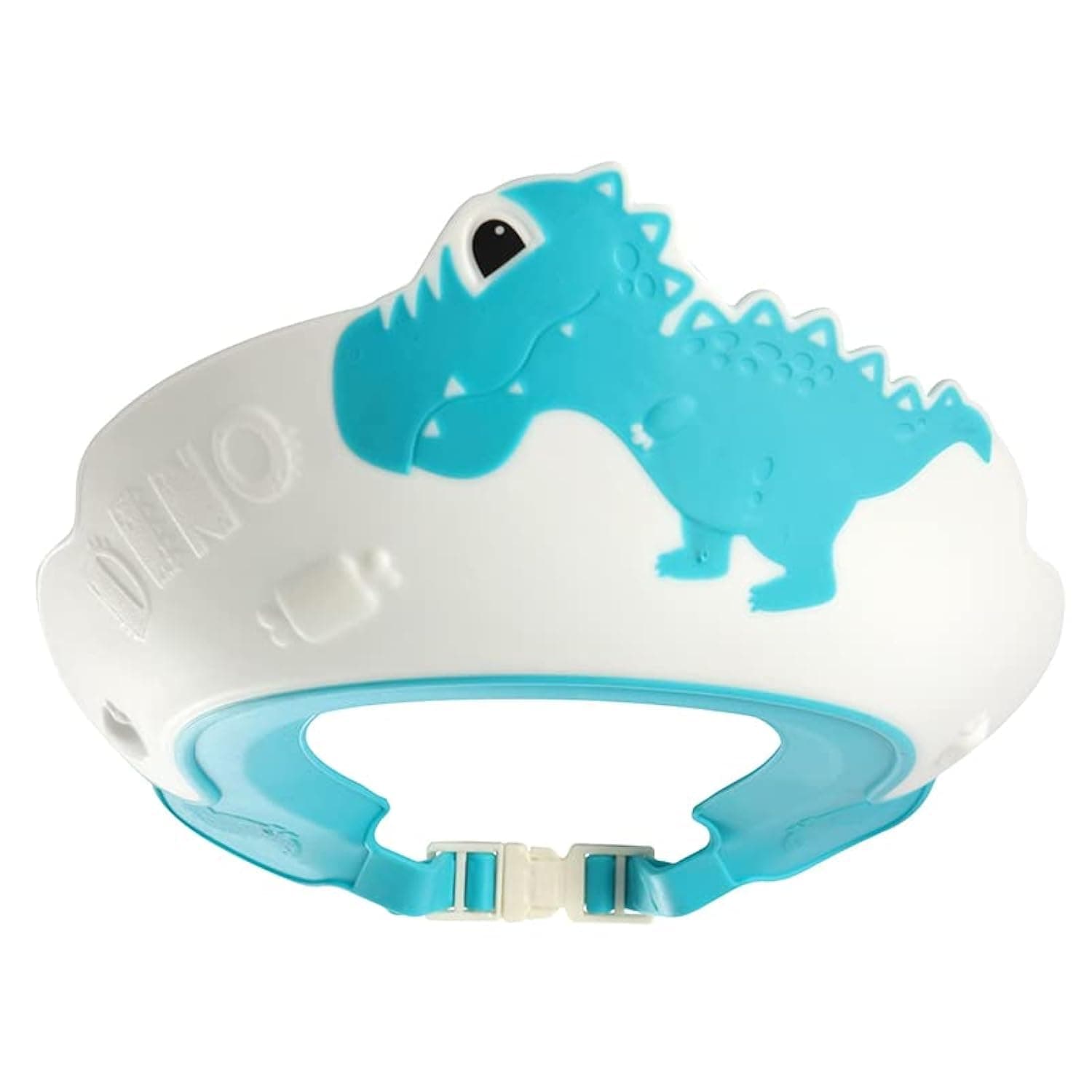 Thcbme Baby Shower Cap Shield, Shower Cap for Kids, Visor Hat for Eye and Ear Protection for 0-9 Years Old Children,Cute Dinosaur/Crocodile/Hippo shape Makes the Baby Bath More Fun (Dinosaur, Blue)