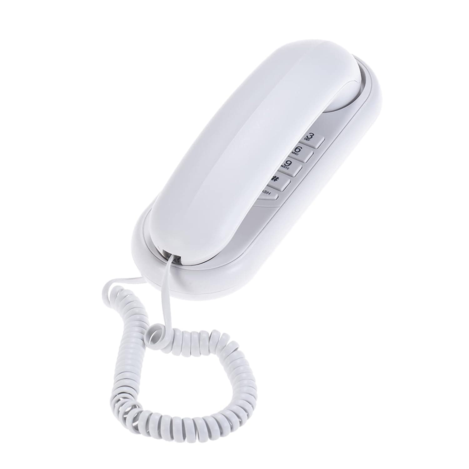Eacam Portable Corded Telephone Phone Pause/Redial/Flash Wall Mountable Phone Base Handset for House Home Office Company Hotel Call Center