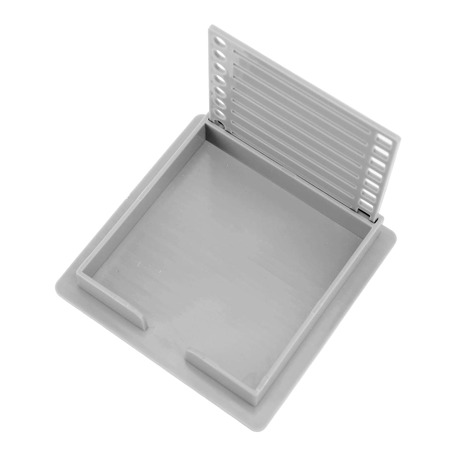 Sticky Note Holder, Clear Acrylic Notepad with Templates for 3x3 Sticky Notes, Memo Pad Dispenser with Underlines and Checkboxes for Office Home School Supplies (Grey)