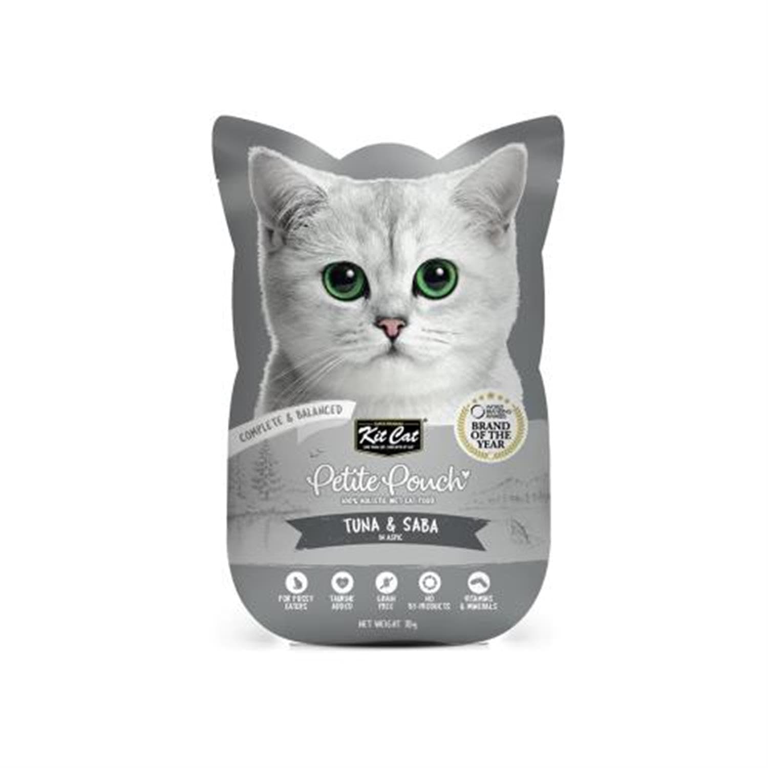 Kit Cat Complete Wet Food Petite Pouch Tuna Saba 70g