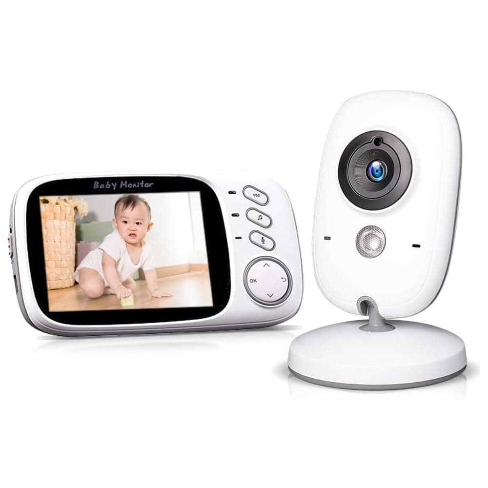 Babies Video Monitor, Wireless Video Color Baby Monito, 2-Way Audio Talk, Temperature Sensor, كاميرا مراقبة اطفال " Power Saving Mode and Lullabies