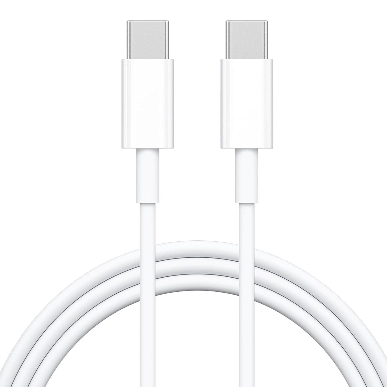 كيبل USB C إلى USB C، كيبل شحن سريع 60 واط لايفون 15/15 برو/15 بلس/15 برو ماكس وماك بوك برو وايباد/اير وايباد ميني 6/ برو 2021 وجالكسي S25 الترا/24 S23 وهواوي P70 وشاومي (1 م)