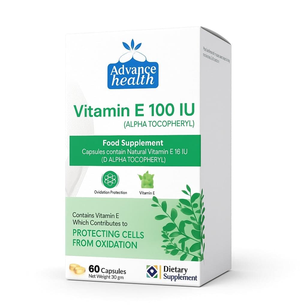 Advanced Health Vitamin E 100 IU, 60 Tab