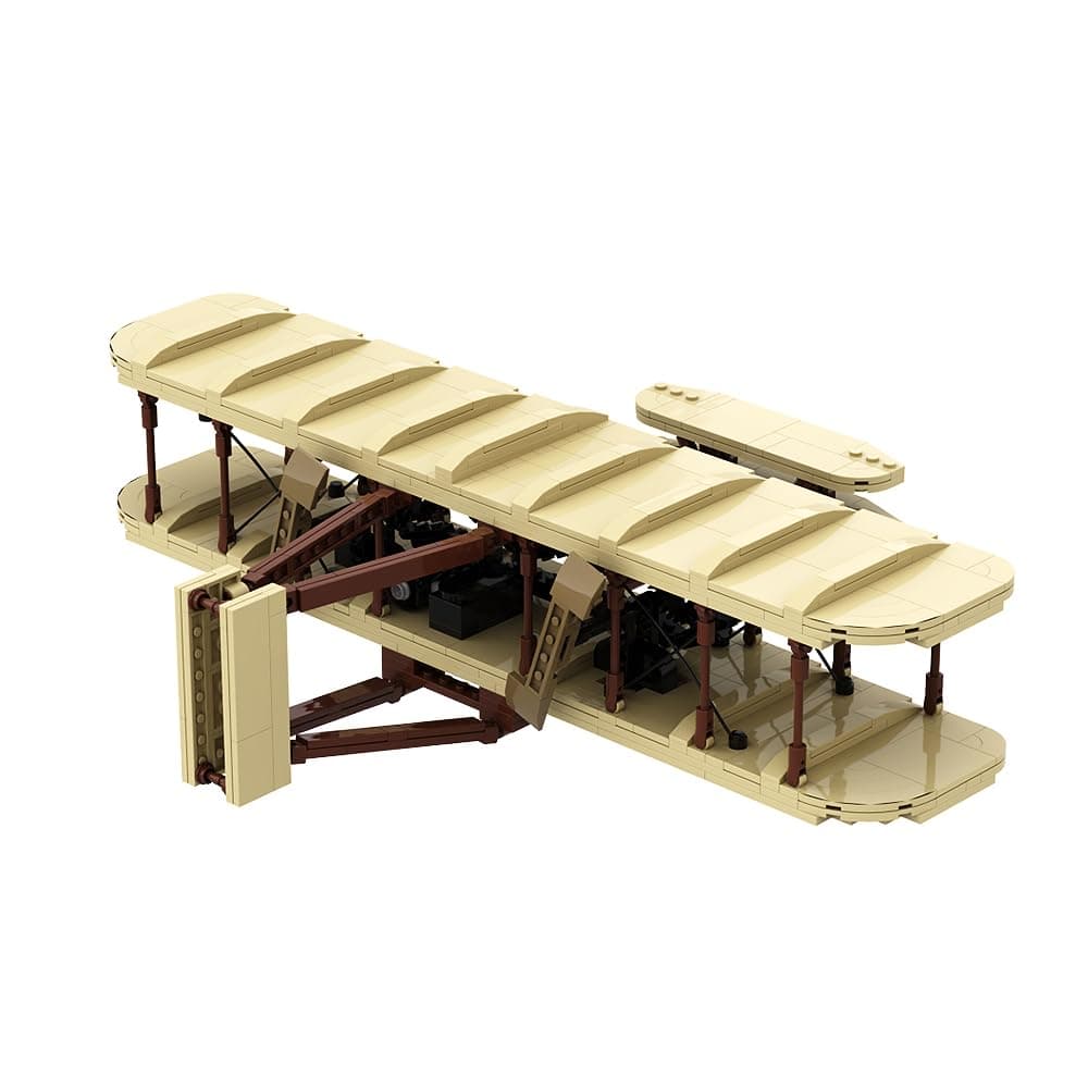 Wright Aircraft Building Blocks, The World's First Aeroplane Wright Aircraft Model Toy, Wright Brother Airplane Construction Toy, Gift for Boys Girls Adults, 648PCS