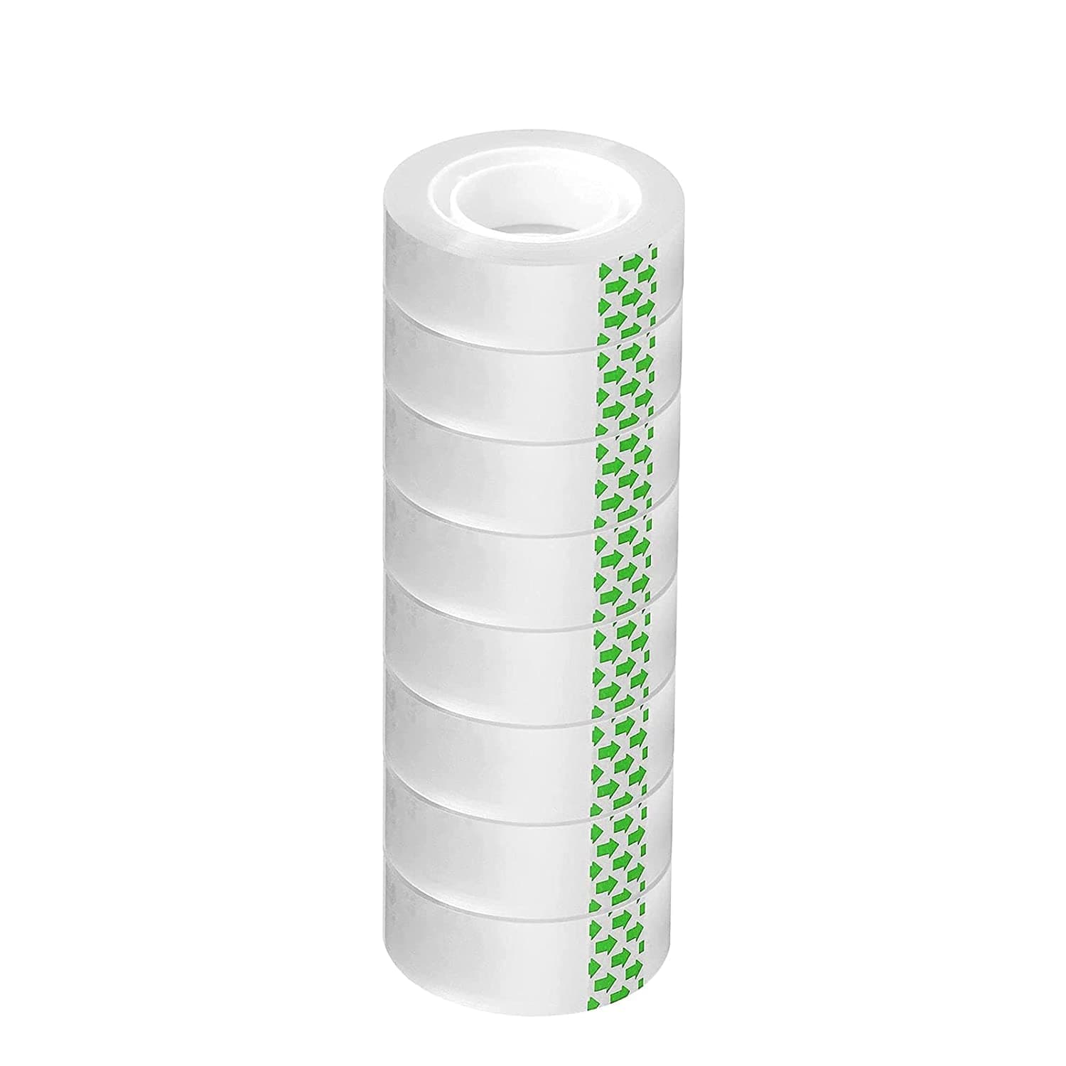 MARKQ [Pack of 8] Clear Tape Rolls – [¾ inch x 25 yards] Transparent Tape for Office, Home, School, Gift Wrapping & Dispenser Refills