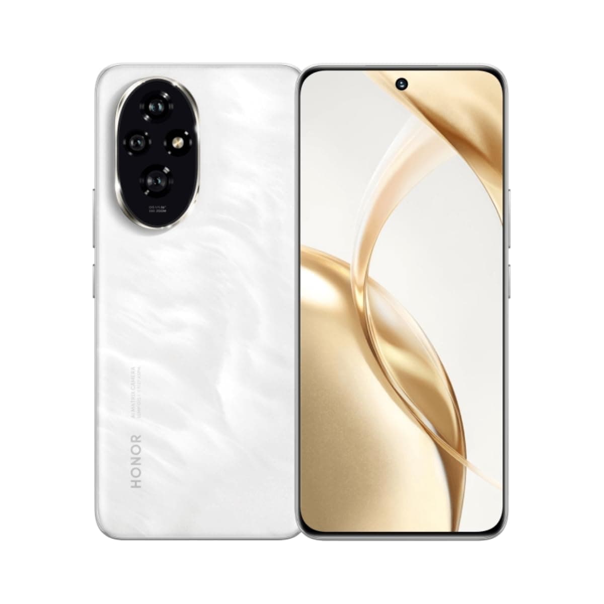 Honor 200 DUAL-SIM 512GB ROM + 12GB RAM (GSM only | No CDMA) Factory Unlocked 5G SmartPhone (Moonlight White) - International Version