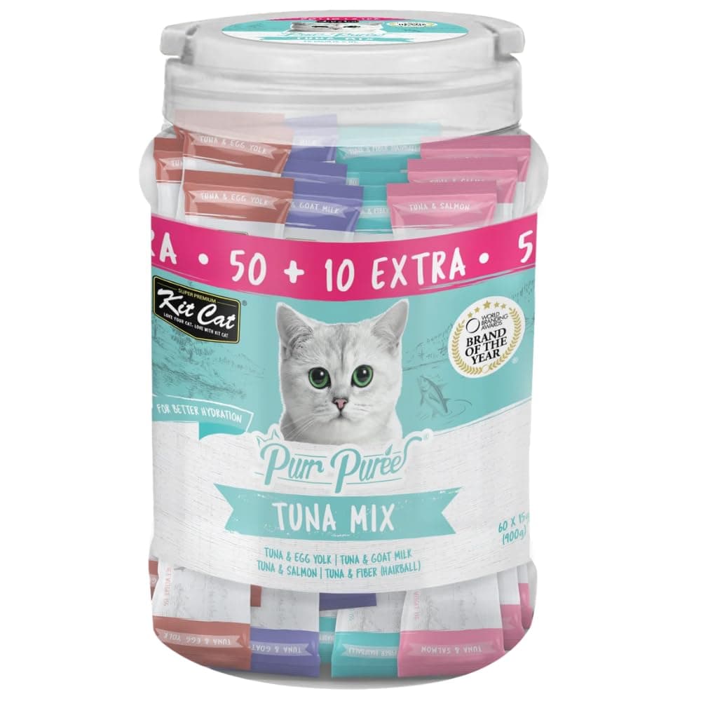 Kit Cat Puree Lickable Treat Tuna Mix Treat 60x15g