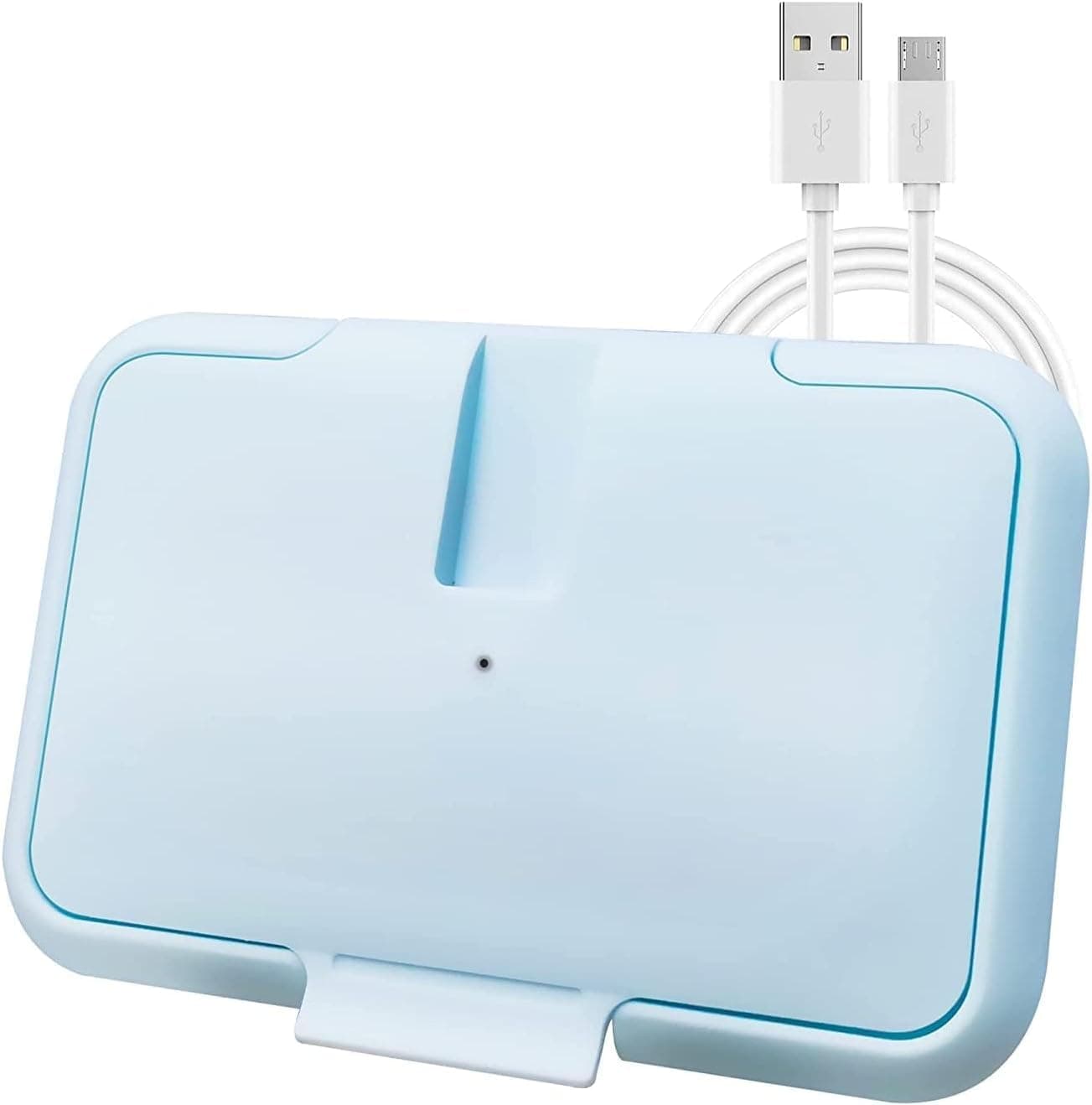 Aputue Portable Baby Wipe Warmer, Mini Travel Wipe Warmer with LED Indicator, Portable Baby Wipe Heater Dispenser for On the Go, Perfect for Infants and Toddlers Care