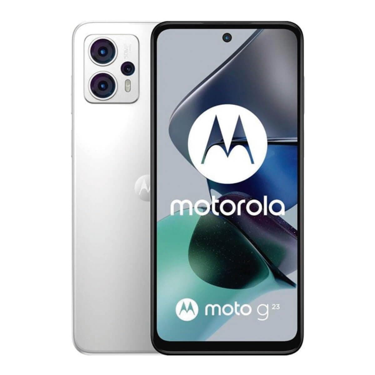Motorola Moto G23 Dual SIM 128GB ROM + 4GB RAM (GSM Only | No CDMA) Factory Unlocked 4G Smartphone (Pearl White) - International Version