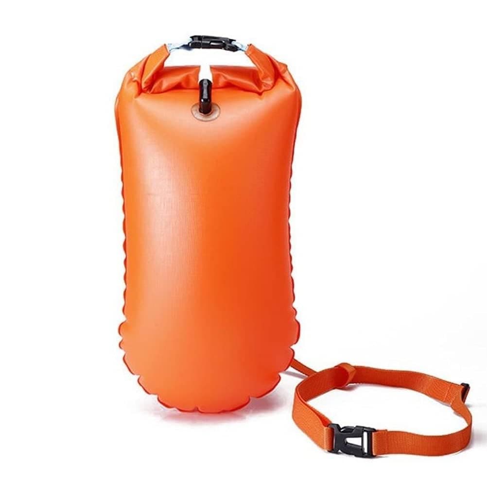 Swim Buoy, Waterproof Inflatable Dry Bag Swim Safety Float for Water Sports, Open Water Swimmers, Triathletes, Kayakers and Snorkelers