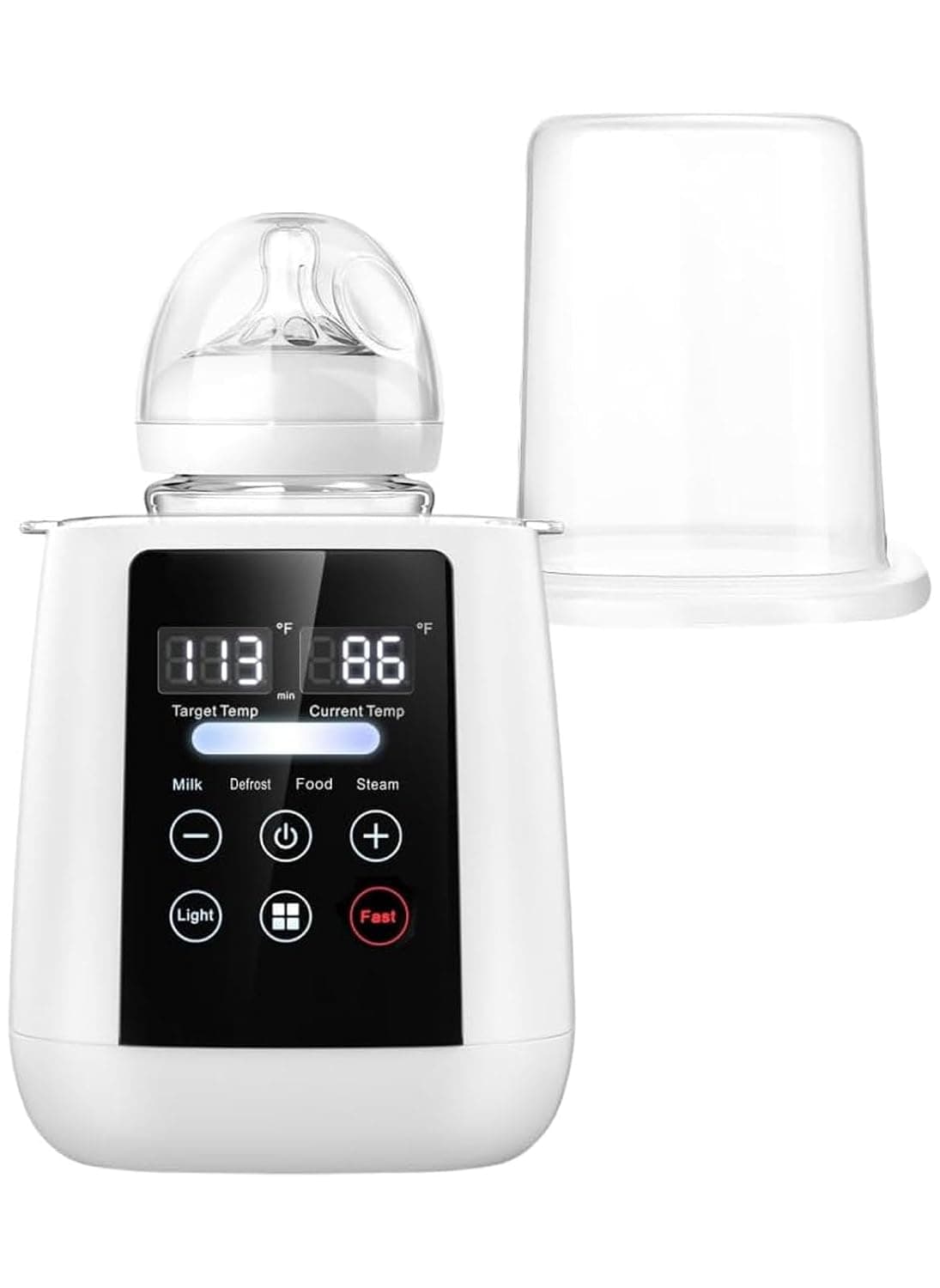 Baby Bottle Warmer, 9-in-1 Fast Baby Milk Warmer 48H Thermostat Food Heater Breastmilk Thaw Formula Water Warming Steamer Accurate Temperature Control Steamer for All Bottles (Black)