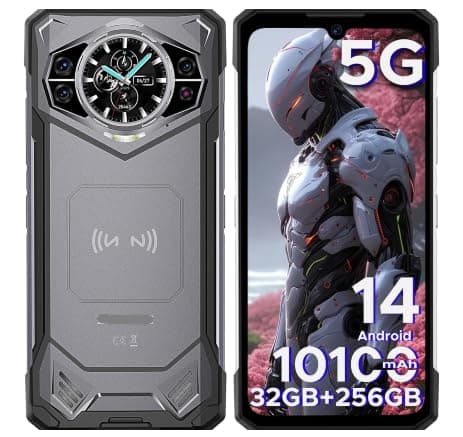 S200 5G Rugged Phone 6.72" 120Hz Display 32GB RAM 256GB ROM 100MP AI Main Camera 10100mAh Android 14 NFC