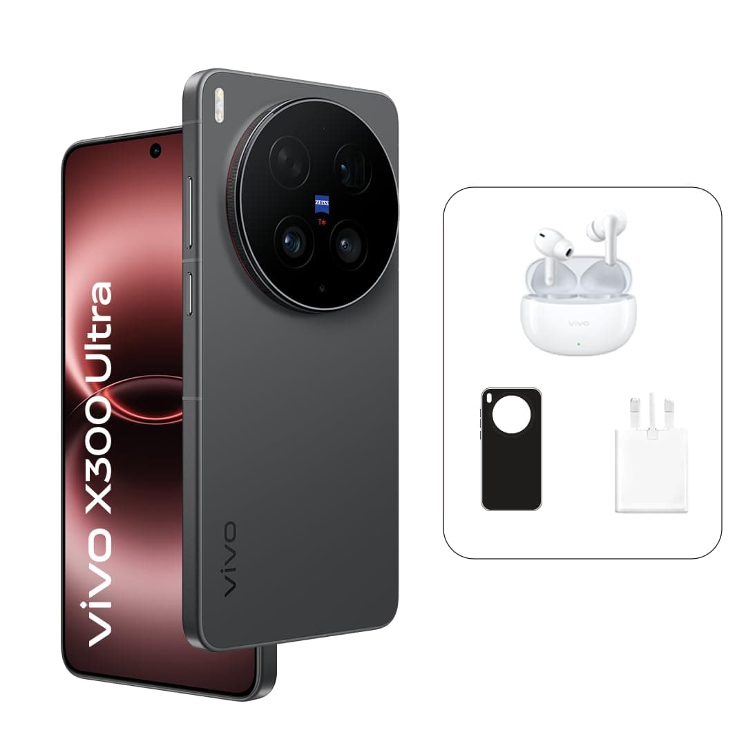 vivo X300 Ultra 5G (Black, 16GB 512GB) | AMOLED 2K| 200MP ZEISS Camera | 6600 mAh Battery | Snapdragon 8 Elite Gen 5 | IP69 | 24M Warranty, 12M Screen Replacement