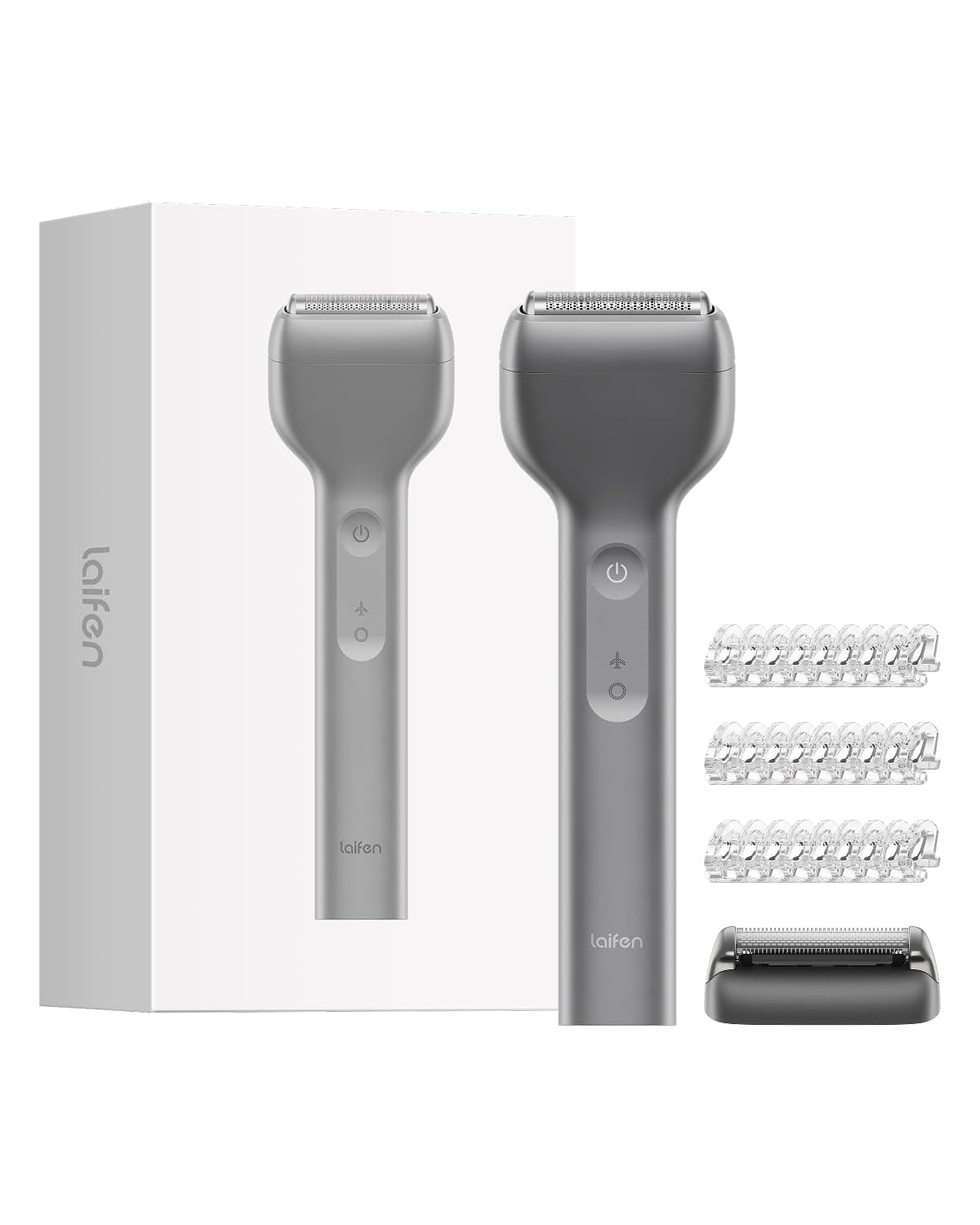 Laifen T1 Pro 1-Blade Electric Shaver, High-Speed 12,000 Cuts/Min, Long Hair Trimmer with 3 Guards, Beard Trimmer for Men, Wet & Dry Shaver, IPX7 Waterproof Electric Razor (Space Gray Aluminum Alloy)