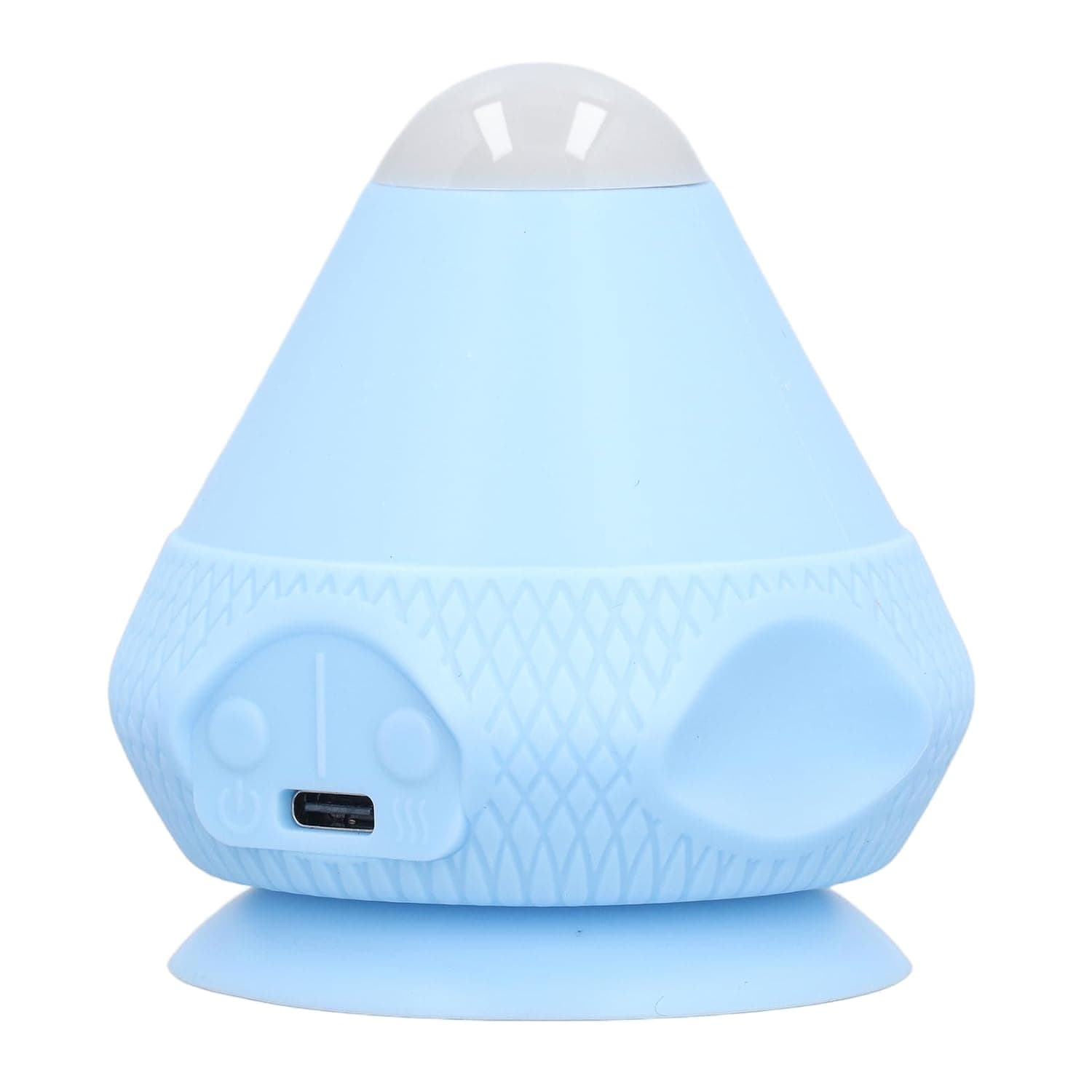 Luocute Mountable Massage Ball, Heated Vibrating Massage Tool with Suction Cup for Deep Tissue Neck Back Shoulder Relief, 2 Temperature Settings (Blue)