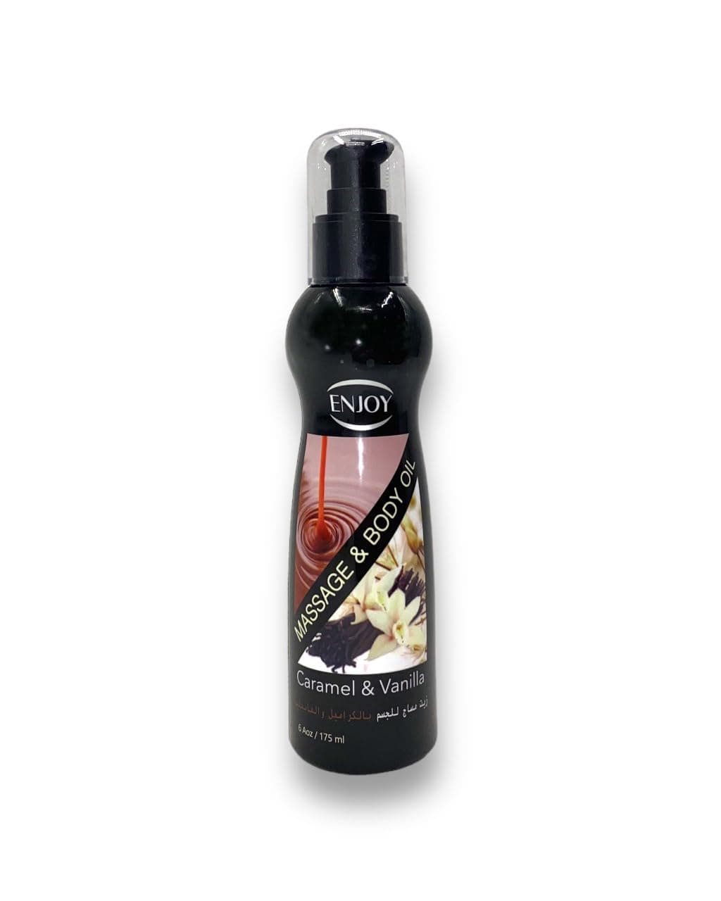 Enjoy Vanilla Massage Oil 175ml – Luxurious Caramel & Vanilla Scent, Deeply Hydrating & Non-Greasy, Ideal for Relaxation & All Skin Types