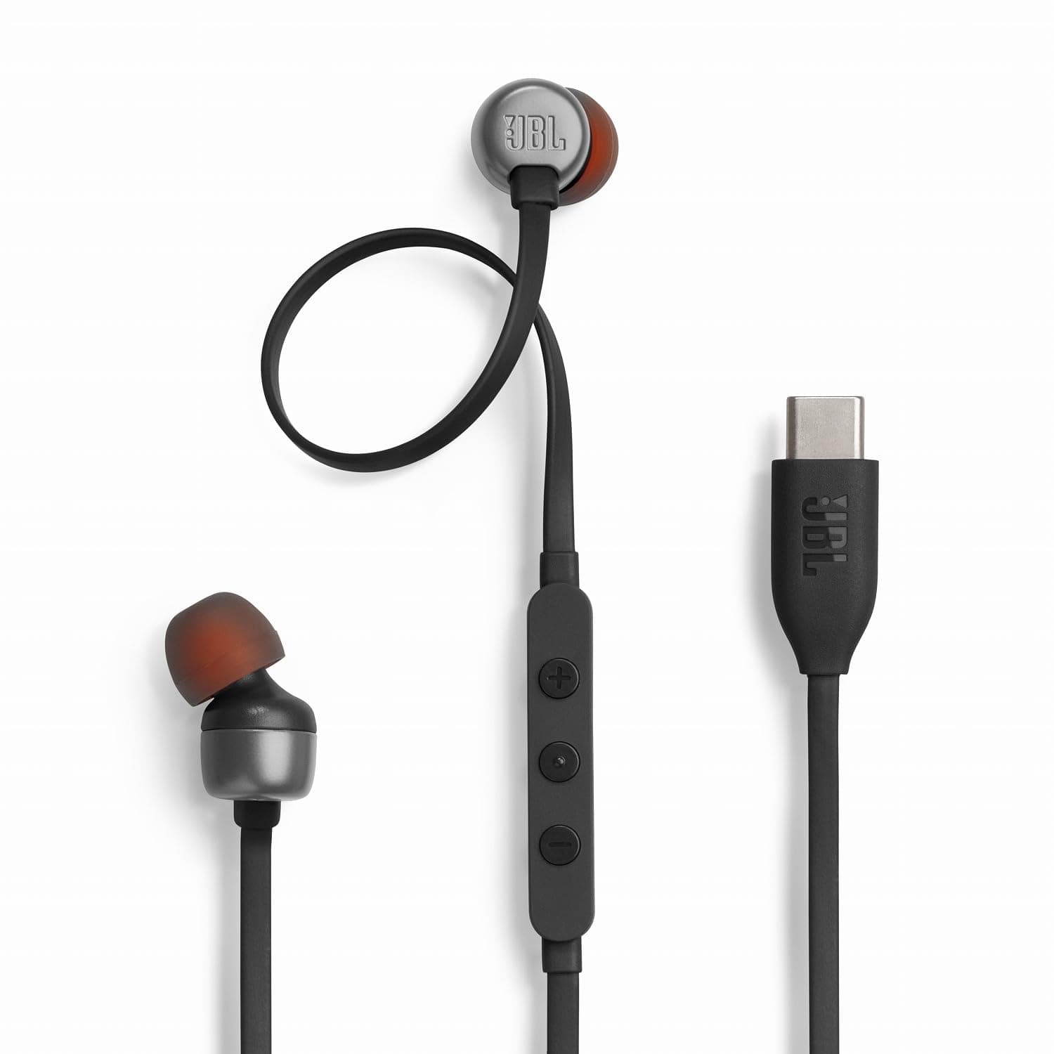 JBL TUNE310C USB Type-C Connection Earphones, 96kHz/24-bit DAC Built-In / 3 Button Remote Control with Microphone for Calling/Flat Cable, 3 Types of Preset Equalizer Included, High Resolution, 0.3