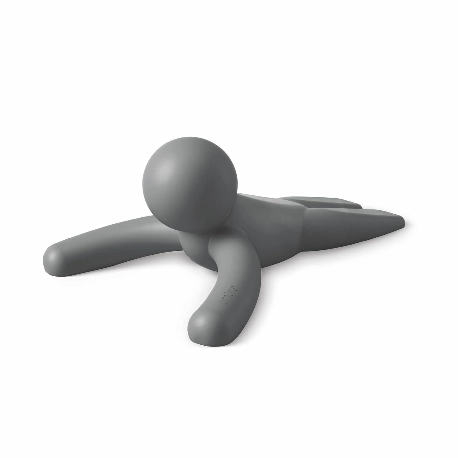 Umbra Buddy Door Stop – Heavy-Duty Door Stopper for Bottom of Door, Non-Slip, Flexible, Soft-Touch, Protects Your Floors, Grey | Soft rubber construction, protects floors from scratches, non-slip wedge, fits multiple floor types