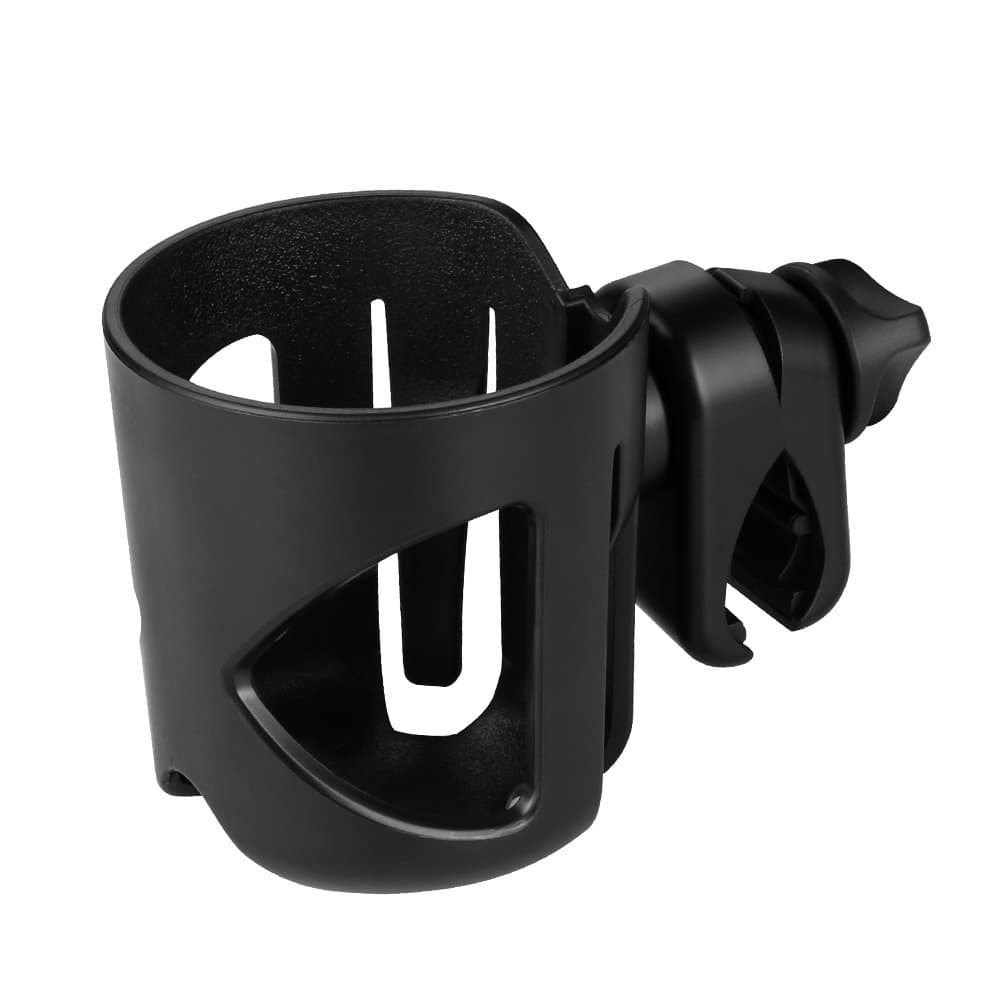 Accmor Universal Cup Holder, Stroller & Wheelchair Accessory, Fits Bottles Up to 85mm, Black | Universal 360° Rotatable Stroller Accessories