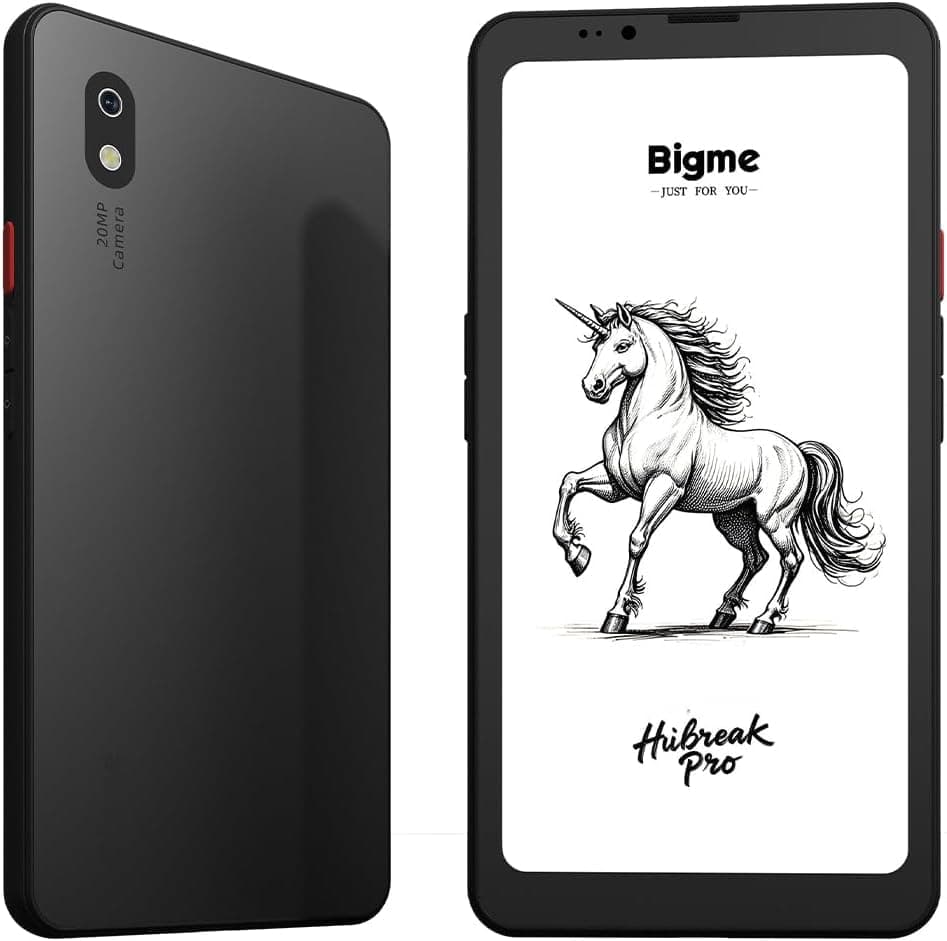 Bigme HiBreak Pro 6.13" ePaper Eink Phone with Fingerprint Unlock, NFC, 8GB+256GB, eBook Readers Android E Ink eReader Smartphone with Android 14, 5G Dual SIM, 300PPI, Long Battery Life