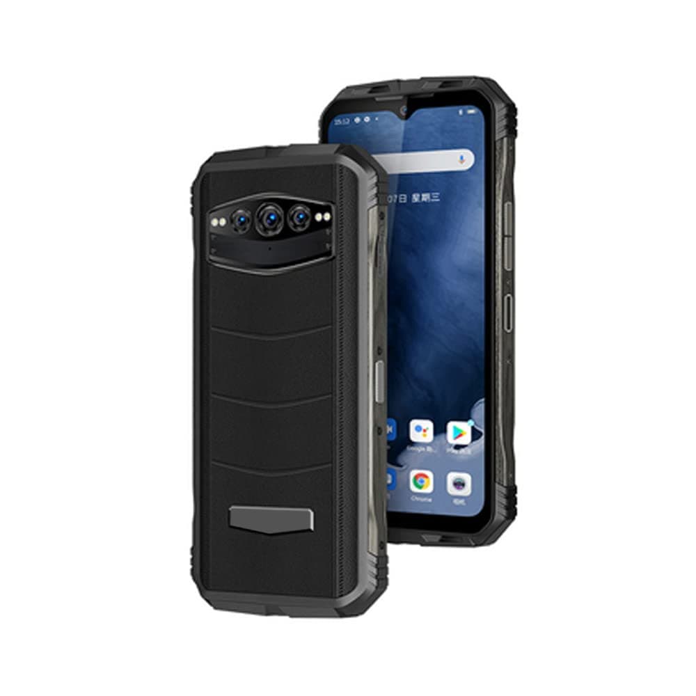 AMAV V30 Dual 5G Rugged Phone Pantalla 6.58" FHD+120Hz, Visión Nocturna 8GB+256GB, Cámara 108MP, Batería Grande 10800mAh Teléfono Doble Altavoz (Black)
