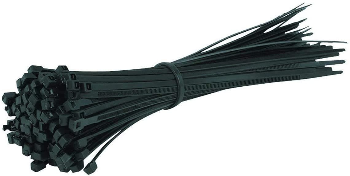Cable Zip Ties, Black Standard Self-Locking Nylon Cable straps Plastic Wire Wrap Heavy Duty Ties, Multi Purpose Industrial Grade Cable Wire Ties for Office Home 350 PCS 8 Inches