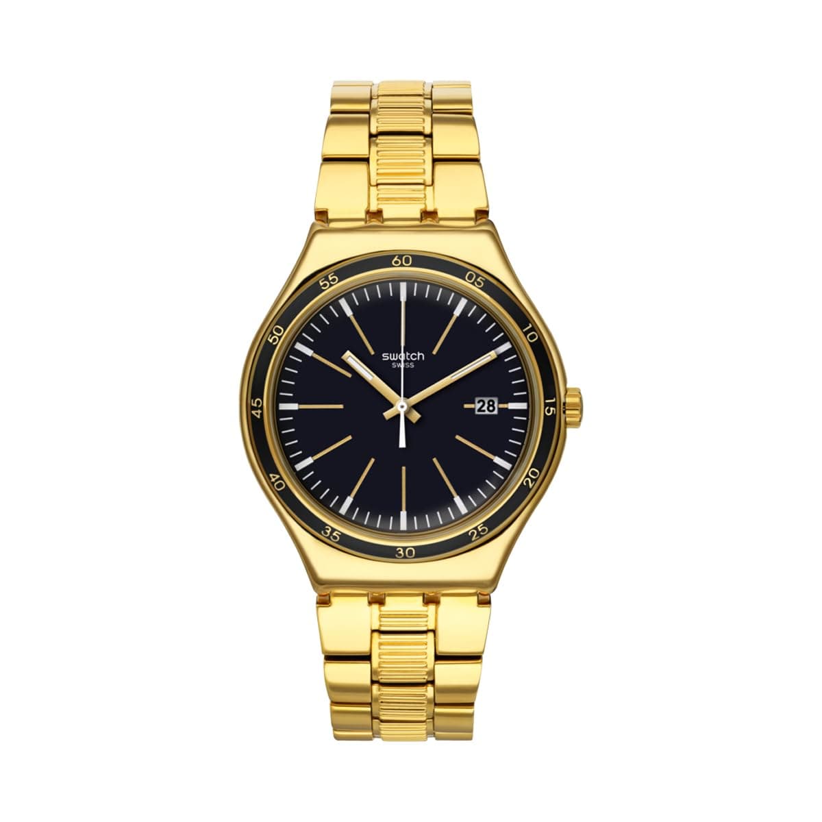 Swatch Unisex-Adult Analogue Quartz Watch with Stainless Steel Strap YWG403G