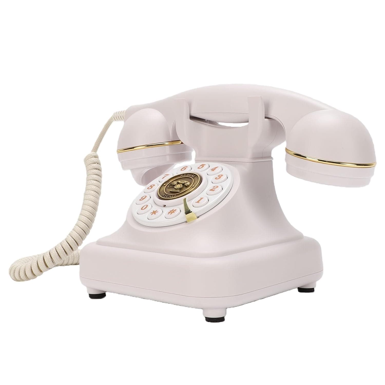 Vintage Bluetooth Phone, Retro Landline Telephone with Modern Bluetooth Technology, Mechanical Ringer Speakerphone for Home, & Living Room