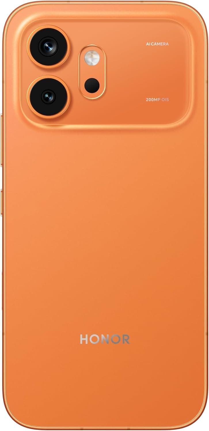HONOR 600 5G, 12GB RAM + 256GB Storage, 200MP AI Camera, Silicon-Carbon Battery, 80W HONOR SuperCharge, 6.57" AMOLED 120Hz Display, Orange