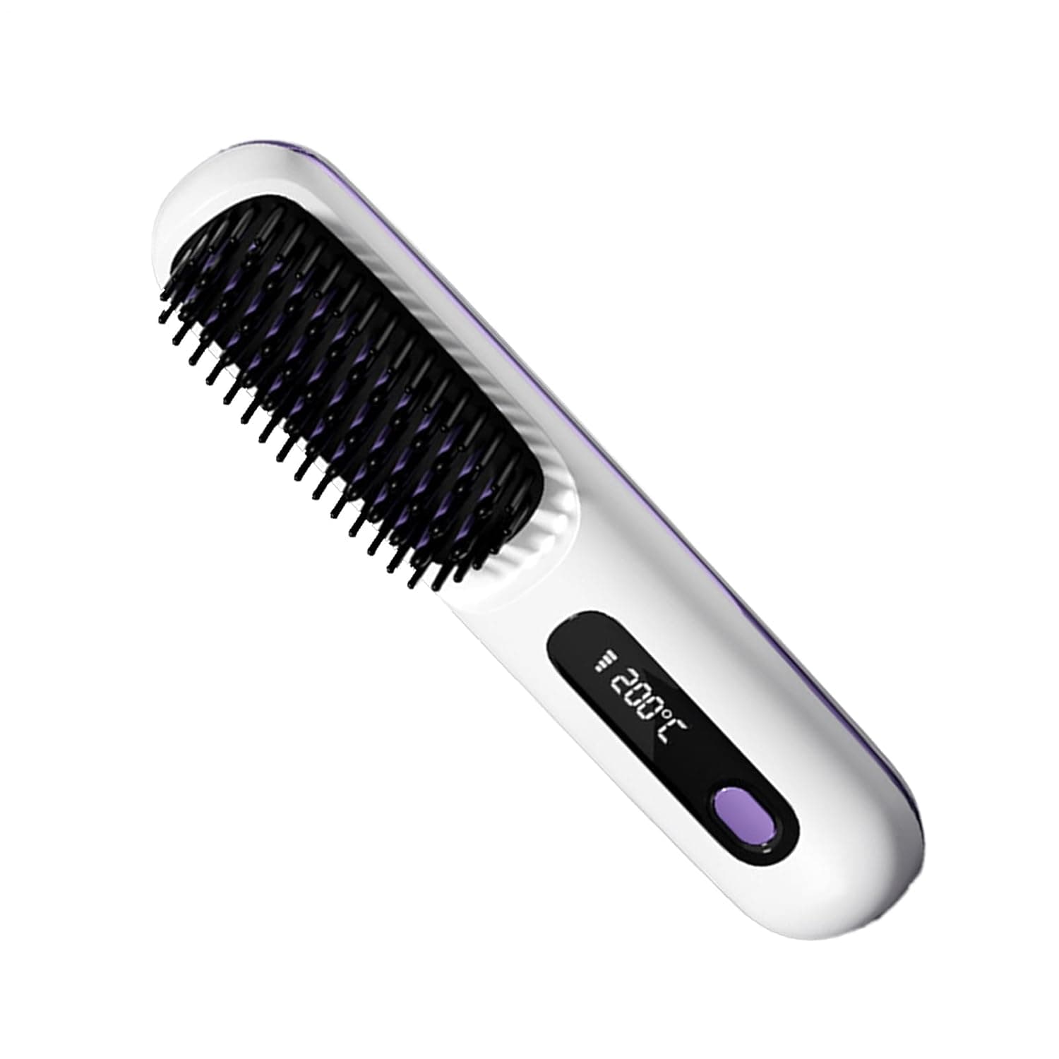 Hair Brush Straightener | Fast Heating Rechargeable Styling Tools | Ionic Hair Straightener Comb | for Outdoor Travel Vacation Morning Rush