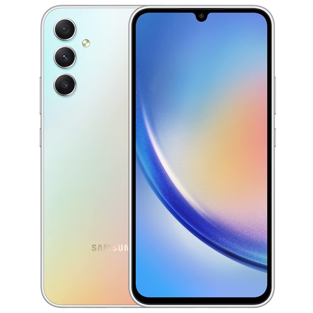 SAMSUNG Galaxy A34 5G + 4G LTE Latin American Version 256GB + 8GB Unlocked Worldwide 6.6 120Hz 48MP Triple Camera - Silver