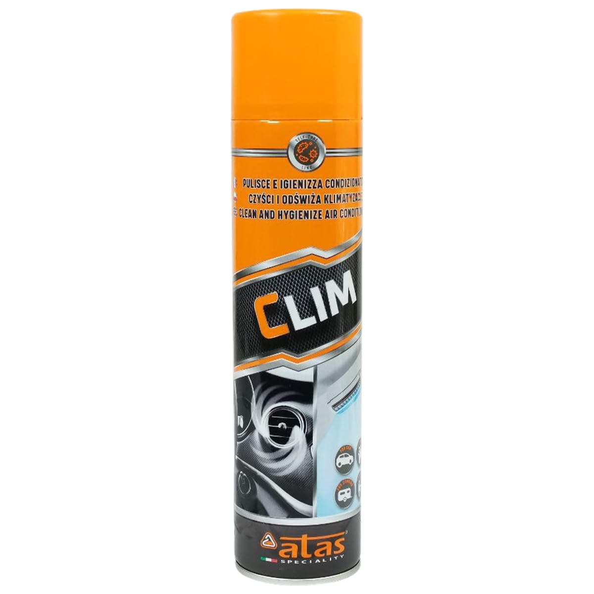 ATAS CLIM Air Conditioner Cleaner and Deodorizer - High-Performance Foam for Deep Cleaning and Odor Removal, Car AC cleaner, Car AC deodorizer, car care - 400ml