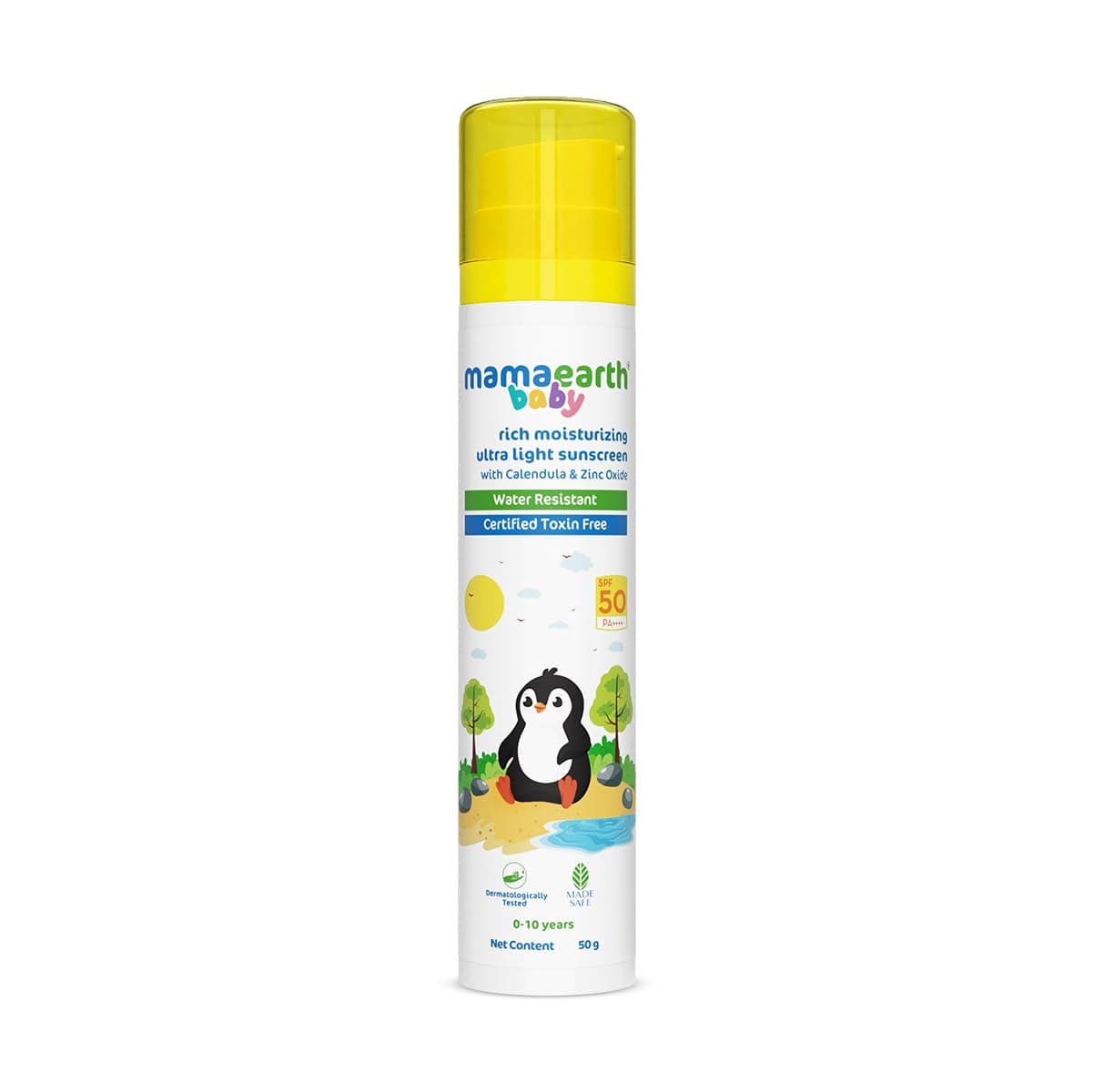 Mamaearth Baby Rich Moisturizing SPF 50 and PA++++ Ultra Light Sunscreen Cream for Babies 50 g