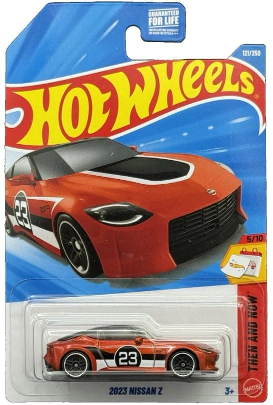 Hot Wheels 2023 Nissan Z [Orange] Then & Now 5/10, 121/250, 1:64 Scale Diecast Toy Vehicle